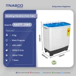 NASCO WASHING MACHINES (TWIN TOP) 8KGS - Image 4