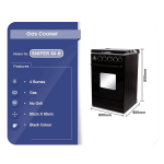 NASCO GAS COOKER 4 BURNER - Image 2