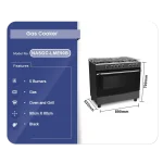 NASCO GAS COOKER 5 BURNER - Image 2