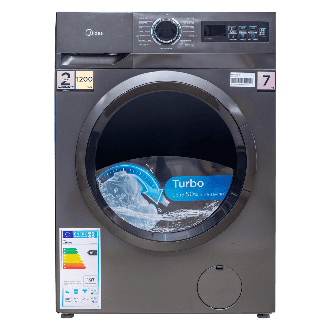 MF110W70-FRONT_compressed MIDEA FRONT LOAD WASHING MACHINE 8KG - Image 1