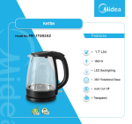 MIDEA KETTLE 1.7 LTR - Image 2