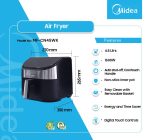 MIDEA AIR FRYER 4.5 LTR - BLACK - Image 2