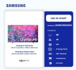 SAMSUNG UHD SMART 4K TV 98'' - Image 2