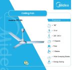 MIDEA CEILING FAN 16'' - Image 2